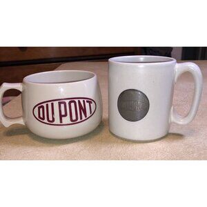 Pair Vintage 1980 ? DU PONT Tennessee‎ COFFEE MUG CUP Pfaltzgrafe